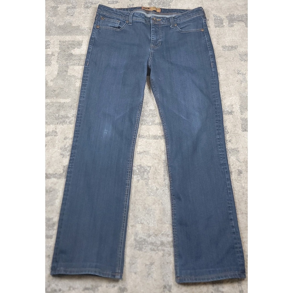 Seven7 Premium Denim Straight Fit Women's Blue Mid Rise‎ Jeans Sz 34x30